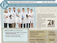 Tablet Screenshot of greensborodermatology.com